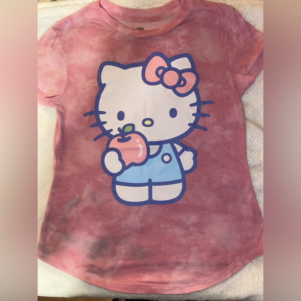Hello Kitty Pink Tie-Dye Short Sleeve Tee